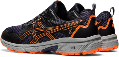 ASICS Men's Gel-Venture 8 Running Shoes-Black/Shocking Orange