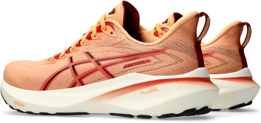 ASICS Men's GT-2000 13 Running Shoes-Faded Orange/Desert Red