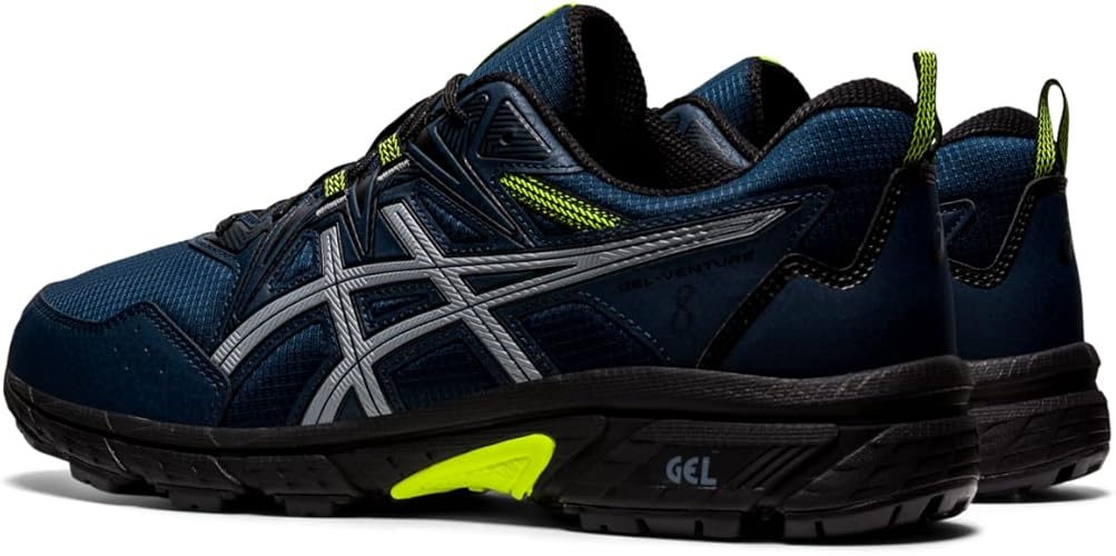 ASICS Men's Gel-Venture 8 Running Shoes-French Blue/Safety Yellow