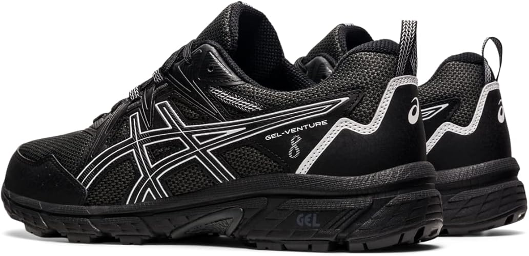 ASICS Men's Gel-Venture 8 Running Shoes-Black/White