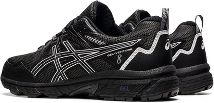 ASICS Men's Gel-Venture 8 Running Shoes-Black/White