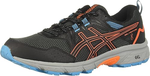 ASICS Men's Gel-Venture 8 Running Shoes-Black/Marigold Orange